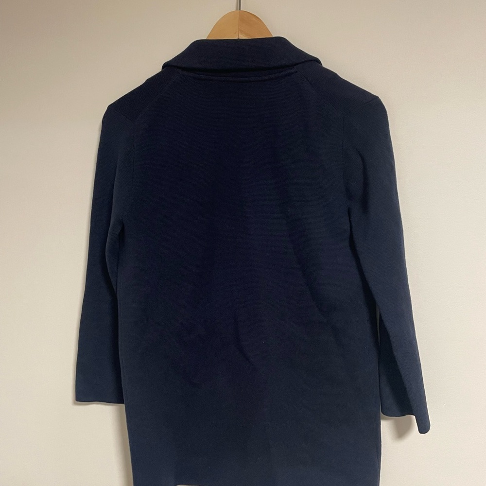 J. Crew Navy Knit Blazer XXS - Picture 4 of 5